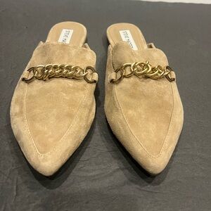 Steve Madden Forever Tan Suede Mules, 7.5